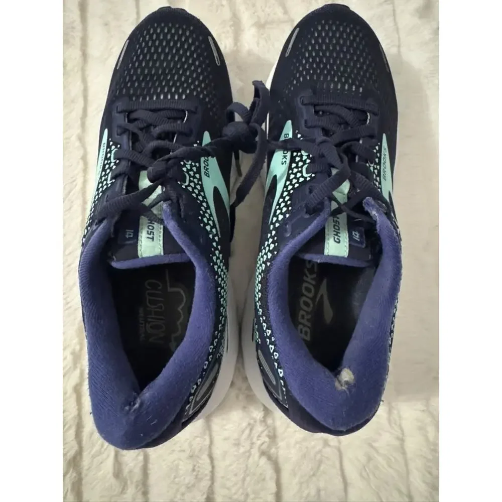 Brooks Ghost 14 Women's Running Shoes Navy Teal Size 8 D Wide